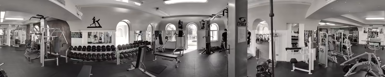 A 360 degree view of the free weights at IFM.